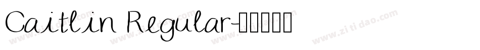 Caitlin Regular字体转换